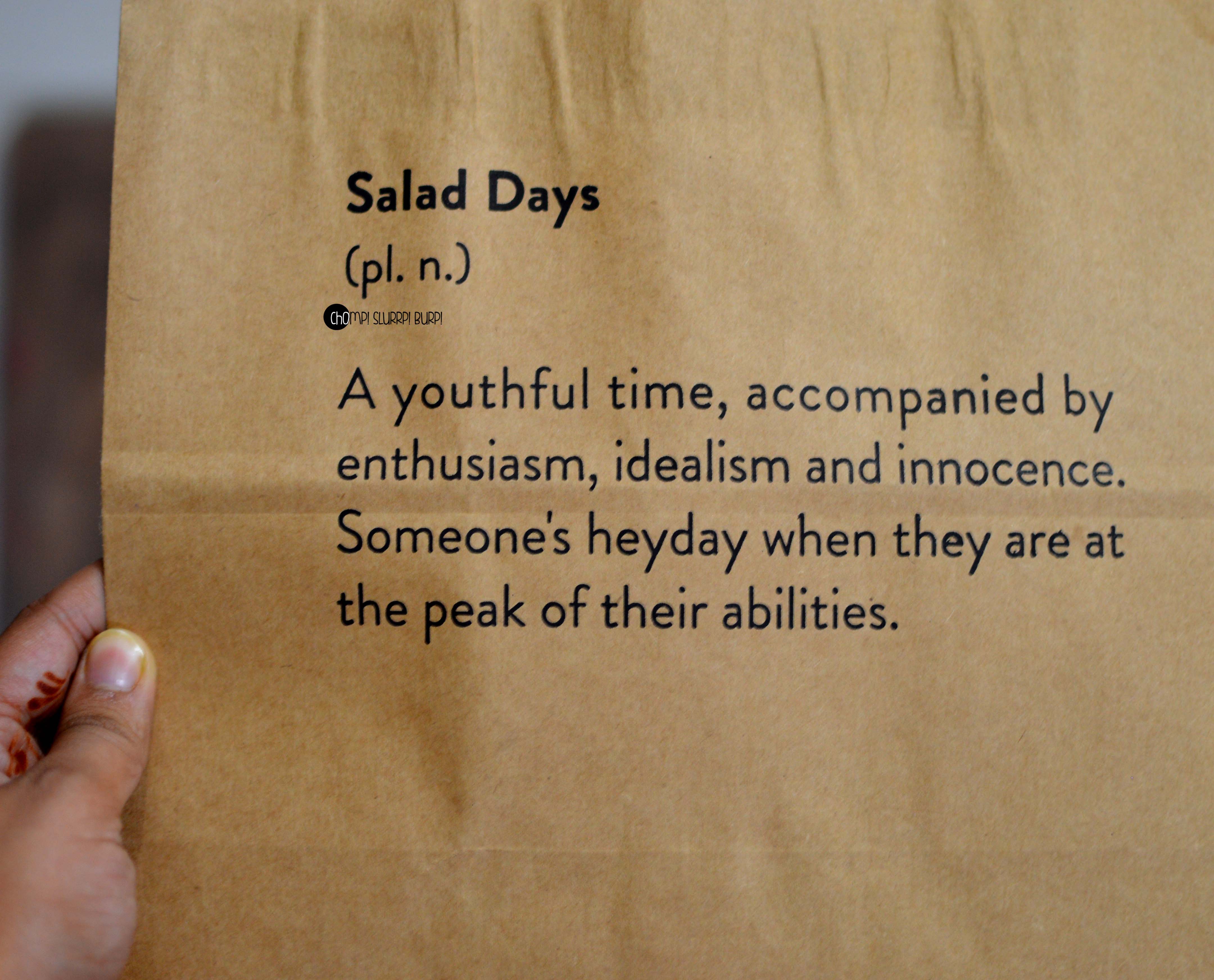 Salad days (1)